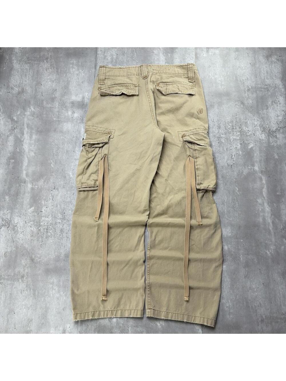 Y2K Beige Aeropostale Grunge Baggy Cargo Skater Pants
